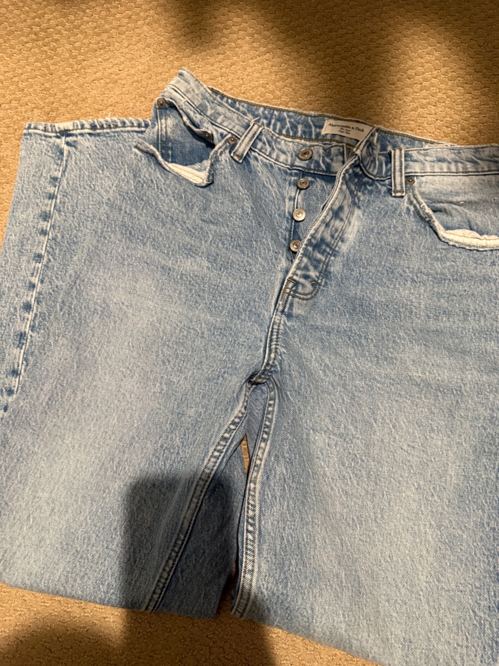Abercrombie & Fitch Light Blue High-Rise Denim Jeans